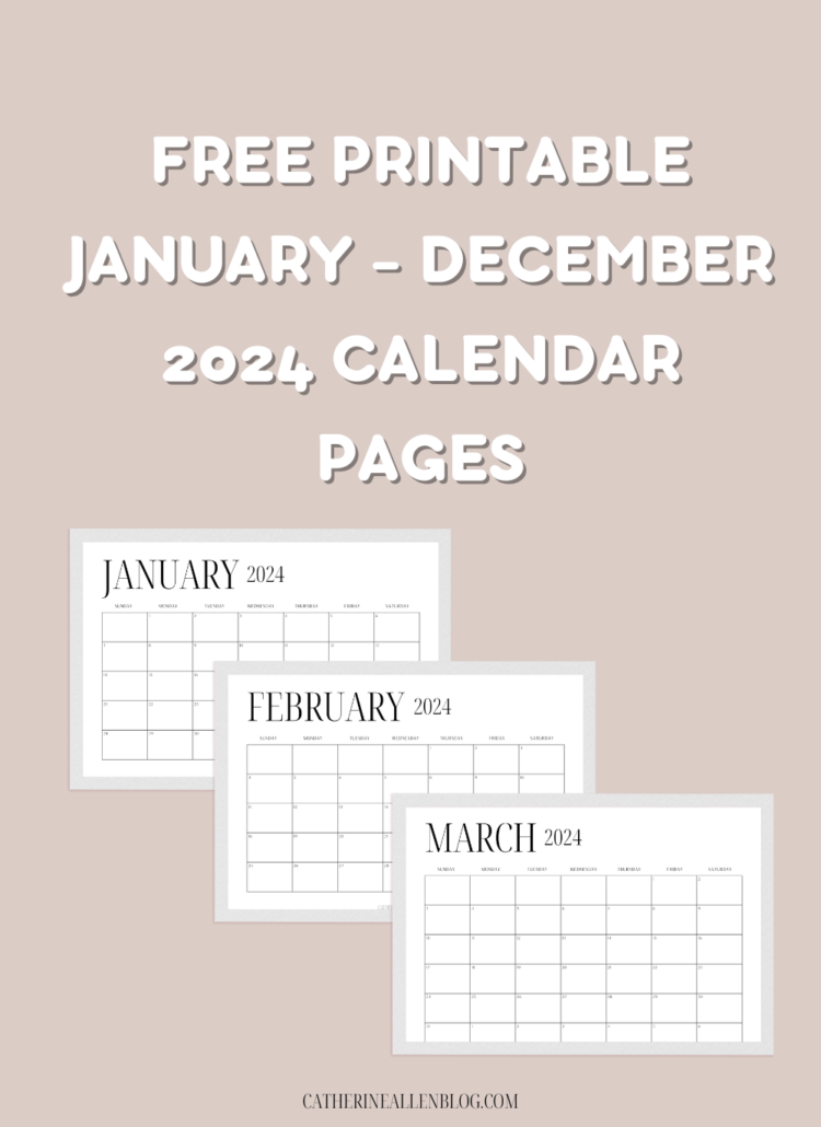 Free Three Month Blank Calendar Printable