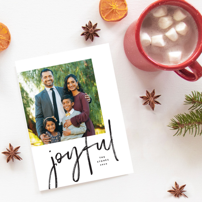 Simple Holiday & Pregnancy Announcement Christmas Cards